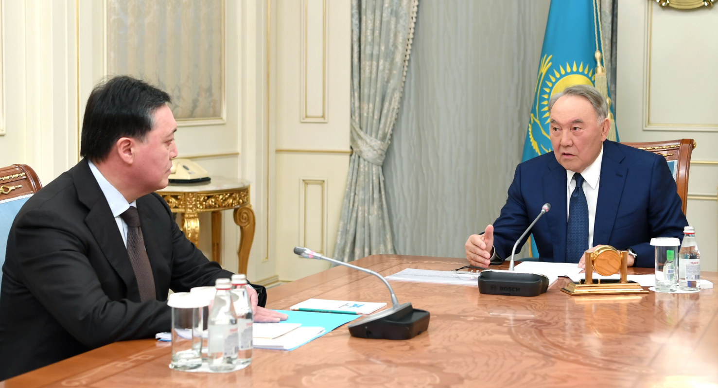Нұрсұлтан Назарбаев Премьер-Министр Асқар Маминді қабылдады